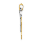 Load image into Gallery viewer, 14K Two-tone Gold Large Double Boys Engravable Charm Pendant