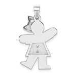 Load image into Gallery viewer, 14K White Gold Large Boy with Hat on Right Engravable Charm