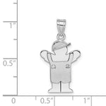 Load image into Gallery viewer, 14K White Gold 0.02-Carat tw 2 Diamond Boy The Kids Pendant
