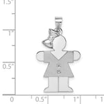 Load image into Gallery viewer, 14K White Gold 0.02-Carat tw 2 Diamond Girl The Kids Pendant