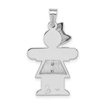 Load image into Gallery viewer, 14K White Gold 0.02-Carat tw 2 Diamond Girl The Kids Pendant
