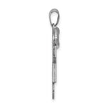 Load image into Gallery viewer, 14K White Gold 0.03-Carat 2 Diamond The Kids Girl with Bow Pendant