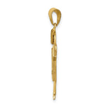 Load image into Gallery viewer, 14K Yellow Gold 0.03-Carat 2 Diamond Boy with Cap The Kids Pendant