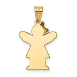 Load image into Gallery viewer, 14K Two-tone Yellow Rose Gold 0.015-Carat Diamond Girl with Bow The Kids Pendant