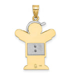 Load image into Gallery viewer, 14K Two-tone Gold 0.03-Carat 2 Diamond Boy with Cap The Kids Pendant