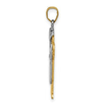 Load image into Gallery viewer, 14K Two-tone Gold 0.03-Carat 2 Diamond Boy with Cap The Kids Pendant