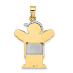Load image into Gallery viewer, 14K Two-tone Gold 0.03-Carat 2 Diamond Boy with Cap The Kids Pendant