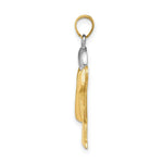 Load image into Gallery viewer, 14K Two-tone Gold Puffed Boy with Hat on Right Engravable Charm Pendant