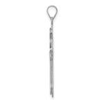 Load image into Gallery viewer, 14K White Gold Fleur De Lis Cross Pendant