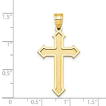 Load image into Gallery viewer, 14K Yellow Gold Passion Cross Pendant 36mm length