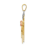 Load image into Gallery viewer, 14K Tri-Color Gold Big Boy & Little Girl Engravable Charm Pendant