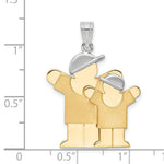 Load image into Gallery viewer, 14K Two-tone Gold Big Boy & Little Boy Engravable Charm Pendant