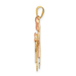 Load image into Gallery viewer, 14K Two-tone Gold Big Girl & Little Girl Engravable Charm Pendant