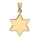 Load image into Gallery viewer, 14K Yellow Gold Star of David Pendant 25mm length