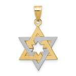 Load image into Gallery viewer, 14K Two-tone Gold Star of David 25mm length