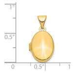 Load image into Gallery viewer, 14K Yellow Gold Plain Polished Oval Locket 20x13mm