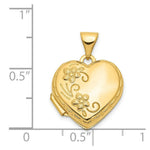 Load image into Gallery viewer, 14K Yellow Gold Domed Heart Locket 21x16mm