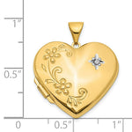 Load image into Gallery viewer, 14K Yellow Gold Diamond Family Heart Locket 28x22mm