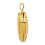 Load image into Gallery viewer, 14K Yellow Gold & Rhodium Floral Heart Locket 26x22mm