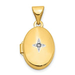 Load image into Gallery viewer, 14K Yellow Gold Diamond Locket 20x13mm