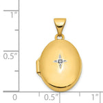 Load image into Gallery viewer, 14K Yellow Gold Oval Diamond Locket 25x17mm