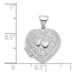 Load image into Gallery viewer, 14K White Gold Heart Locket 21x15mm