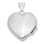 Load image into Gallery viewer, 14K White Gold Domed Heart Locket 24x19mm