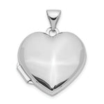 Load image into Gallery viewer, 14K White Gold Domed Heart Locket 24x19mm