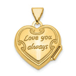 Load image into Gallery viewer, 14K Yellow Gold Reversible Heart Locket 21x16mm