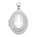 Load image into Gallery viewer, 14K White Gold Oval Locket 30x21mm