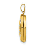 Load image into Gallery viewer, 14K Yellow Gold Footprints Locket 25x17mm