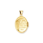 Load image into Gallery viewer, 14K Yellow Gold Footprints Locket 25x17mm