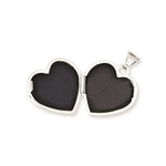 Load image into Gallery viewer, 14K White Gold Polished Heart-Shaped Locket 21x15mm