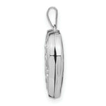 Load image into Gallery viewer, 14K White Gold Scrolled Love you always Heart Locket 24x19mm
