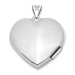 Load image into Gallery viewer, 14K White Gold Polished Heart-Shaped Domed Locket 26x22mm