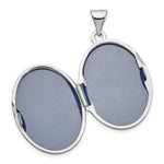 Load image into Gallery viewer, 14K White Gold Polished Reversible Love You Always Oval Locket 30x21mm