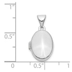 Load image into Gallery viewer, 14K White Gold 13mm Oval Plain Assembled Locket 20x13mm