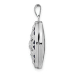 Load image into Gallery viewer, 14K White Gold 21mm Oval w/Diamond Vintage Locket 30x21mm