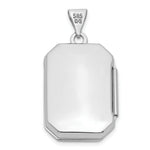 Load image into Gallery viewer, 14K White Gold 20mm Book Scroll Border Locket 28x20mm