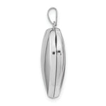 Load image into Gallery viewer, 14K White Gold 21mm Heart Plain Domed Family Locket 28x21mm