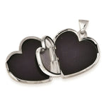 Load image into Gallery viewer, 14K White Gold 21mm Heart Plain Domed Family Locket 28x21mm