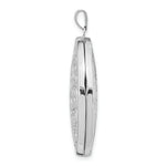 Load image into Gallery viewer, 14K White Gold 32mm Oval Flower With Scrolls Locket 41x32mm