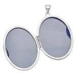 Load image into Gallery viewer, 14K White Gold 32mm Oval Flower With Scrolls Locket 41x32mm