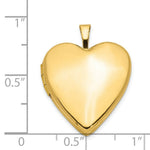 Load image into Gallery viewer, 14K Yellow Gold 20mm Plain Polished Heart Locket 25x20mm