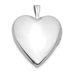 Load image into Gallery viewer, 14K Yellow Gold 20mm White Gold Plain Polished Heart Locket 25x20mm
