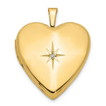 Load image into Gallery viewer, 14K Yellow Gold 20mm w/ Diamond Heart Locket 25x20mm