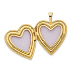 Load image into Gallery viewer, 14K Yellow Gold 20mm w/ Diamond Heart Locket 25x20mm