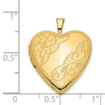 Load image into Gallery viewer, 14K Yellow Gold 20mm Side Swirl Heart Locket 25x20mm