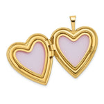Load image into Gallery viewer, 14K Yellow Gold 20mm Side Swirls w/ Diamond Heart Locket 25x20mm
