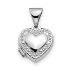 Load image into Gallery viewer, 14K White Gold Polished Heart-Shaped Scrolled Locket 15x10mm
